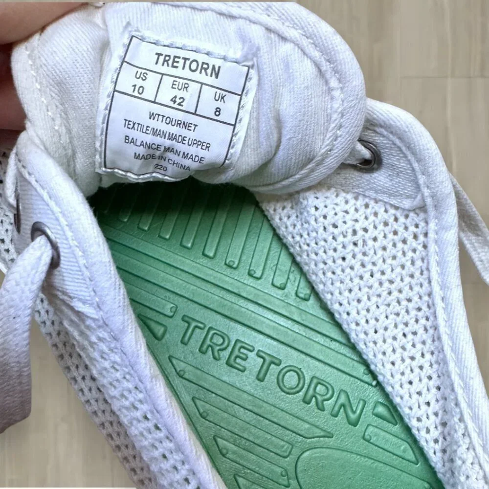 Tretorn White Mesh Low Top Sneakers